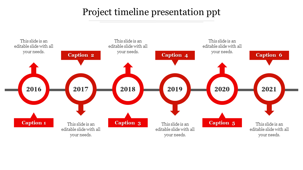 project timeline presentation ppt-Red